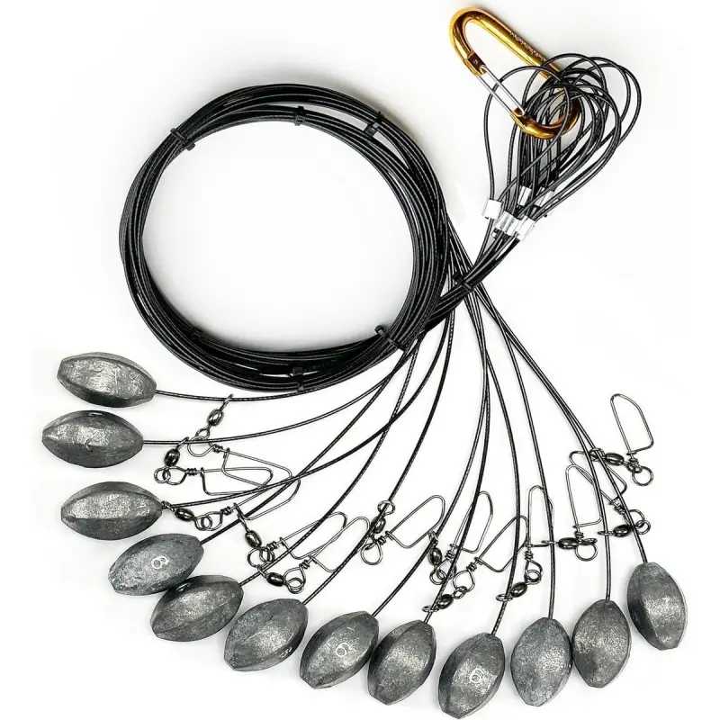 Duck Decoy Rigs - Texas Style Tangle-Free 12-Pack Heavy-Duty Hunting Rigs with Secure Anchor Weights, Gold Carabiner, Quick Swivels for Duck Hunting Velvet Bloom15
