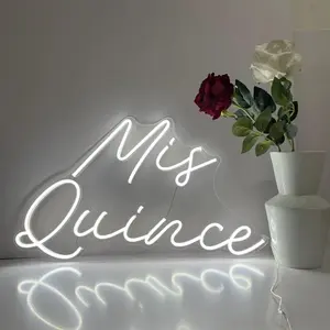 Mis Quince Neon Sign Mis Quince wall art Neon Lights Birthday Party Wall Decor Birthday Led Signs  For Her Size:17x12inch