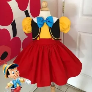 01 Girl's Pinocchio Dress Birthday Gift Cute Role-Playing Dress Party Costume