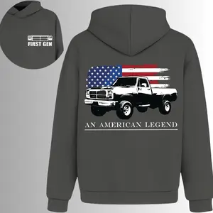 First Gen Dodge Ram An American Legend, 2 Sides, Patriotic Square Body Classic Truck Hooded Sweatshirt