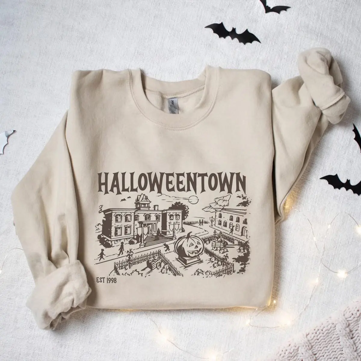 Retro Halloweentown Sweatshirt, Vintage Halloweentown est 1998 Shirt, Pumpkin Sweater, Unisex Fall Shirt, Fall Season Sweatshirt