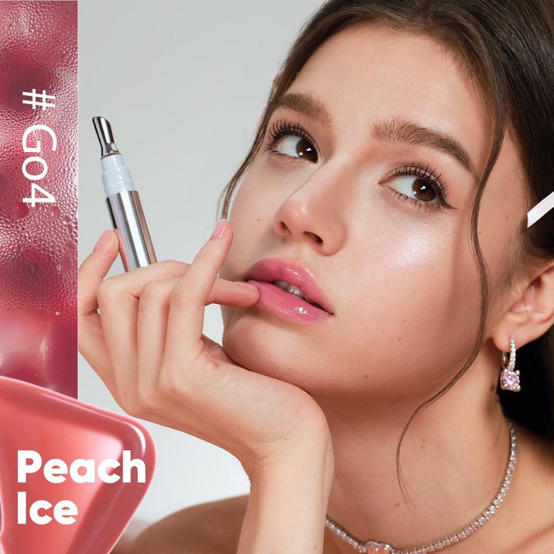 JUDYDOLL Watery Essence Lip Glaze, Blur, Mirror Lip Stain, Glossy, Moisturizing, Liquid Lipstick, Non-Drying, Tinted Lip Oil, Plumping, Diverse Shades, Not Easy To Fade, Makeup, Cosmetics, Valentines Day Gift, New Year