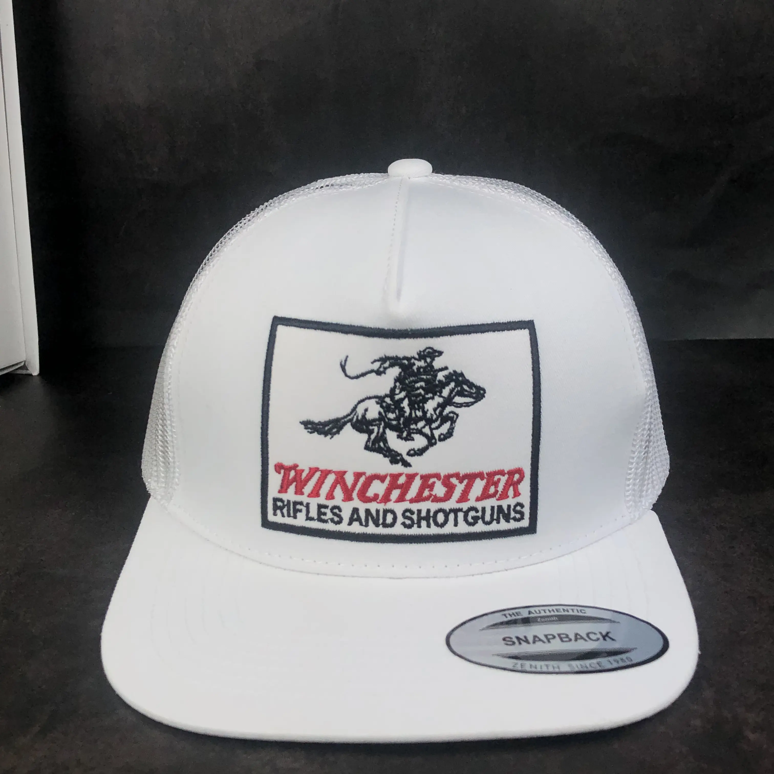 Winchester Embroidered Trucker Hats, Retro Cowboy Style Snapback Hats, Unisex Daily Baseball Cap, Perfect Gift for Husband and Wife
