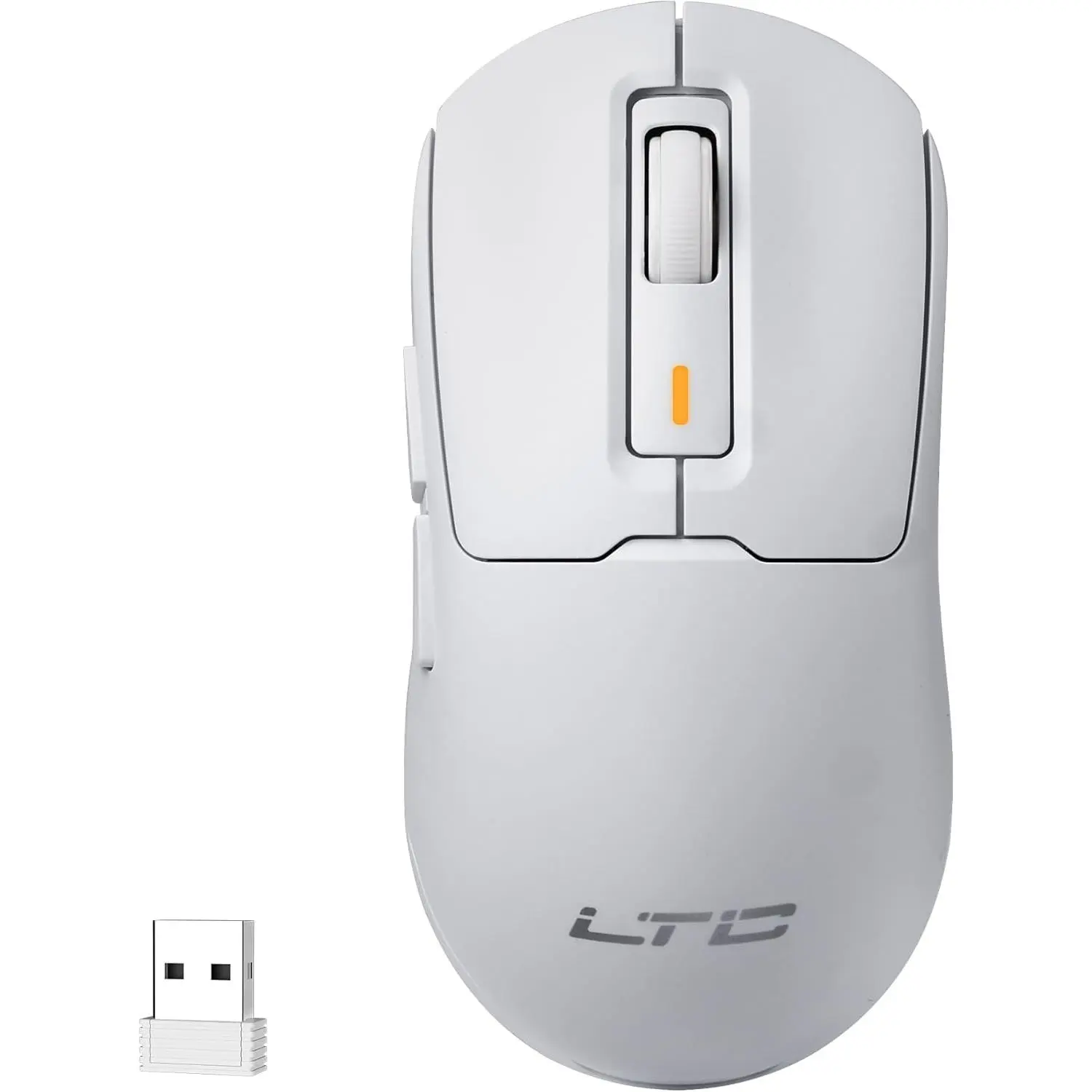 LTC GM024 Tri-Mode Wireless Gaming Mouse - 59g Ultra-Light Ergonomic Design, 2.4Ghz/BT/Wired Connectivity, 6-Level DPI Up to 4800, 1000Hz Polling Rate, 5 Programmable Buttons, Pro Customization Software, PC Gaming Accessory