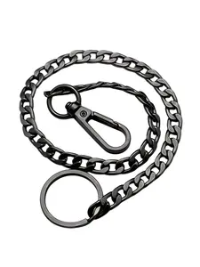 Wallet Chain, Anti-Lost Wallet Chains for Men, Long Jean Pocket Chain with Keyring for Jeans, Men's Keychain, Stylish Heavy Duty Keychain