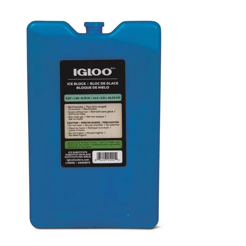 IGLOO 8360083 Maxcold Freezer Block - 33.8 oz, Blue, Insulated Can Cooler, Camping & Hiking Gear