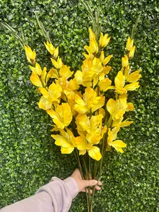32 Inch Yellow Gladiolas Bush