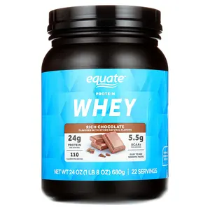 Equate Whey Protein Powder Rich Chocolate 24 oz High-Quality Supplement for Muscle Growth & Recovery Smooth Creamy Flavor