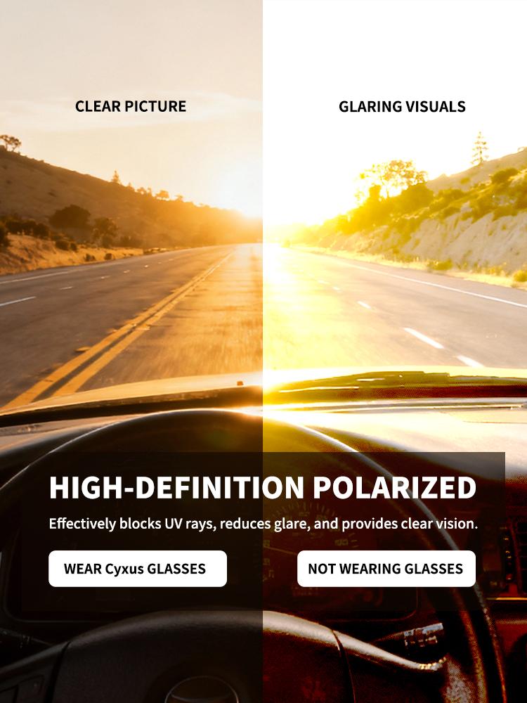 【Black Friday】Cyxus Adjustable ND Filter Sunglasses with 9-Step Light Reduction Polarized UV400 Vintage Punk Style Unisex Shades for Outdoor Travel - P1323