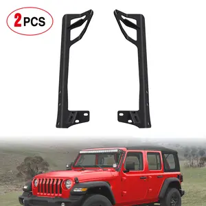 Nilight Upper Windshield Frame Mounting Bracket A-pillar Mounts for 52 Inch Light Bar and LED Pod Lamp on Wrangler JK 2007 2008 2009 2010 2011 2012 2013 2014 2015 2016 2017 2018