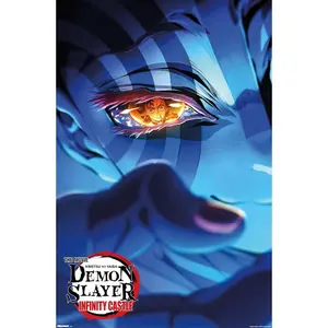 Demon Slayer: Infinity Castle Akaza Poster –  Key Art Wall Print in Version, Featuring Dynamic Character Design for Anime Fan Décor and Collector Displays.
