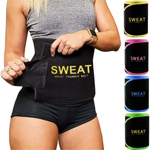 Sauna Sweat Ab Waist Trainer Belt for Women and Men - Sweat Band Waist Trainer Belt for Sports Training Gym Workouts, Women Sportswear, Womenswear, Fajas Para Mujer, 3 Adjustable Sizes, 5 Color Choose