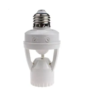 Motion Sensor Light Socket, PIR Motion E26 Screw Bulb Adapter, Adjustable Auto /Off Night Light Control, Garage Light, for Basement, Pantry Room, Storage Room, Garage Light