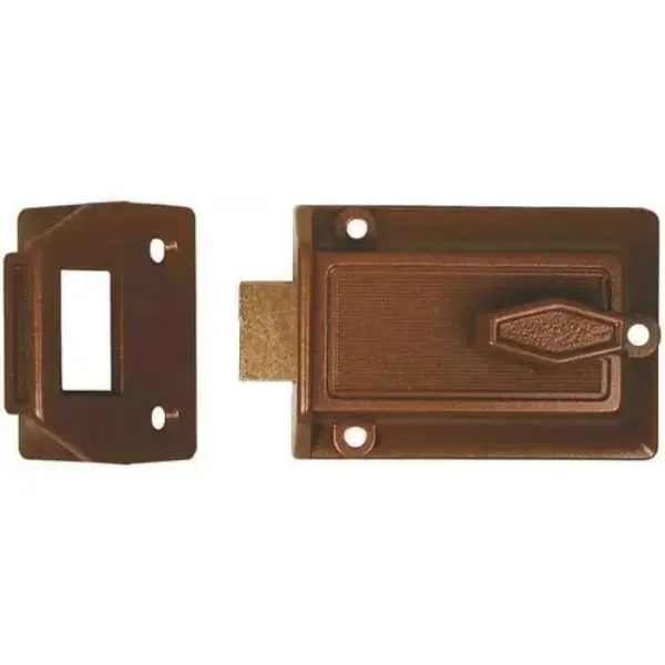 Ilco 2205341 2.37 in. Night Latch Lock - Bronze