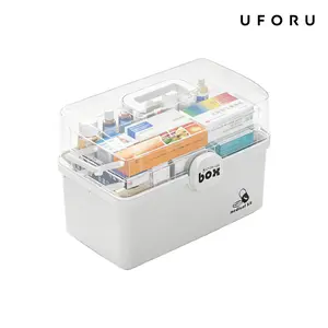 UFORU Three-Tier Medicine Organizer,Portable Medicine Cabinet with Sliding Rail, Integrated Medication Storage Box, Sliding Drug Cabinet, Household First Aid Medicine Box, Large Capacity,Healthcare, Medical Supplies Medical Organization#SummerWins#DFYD
