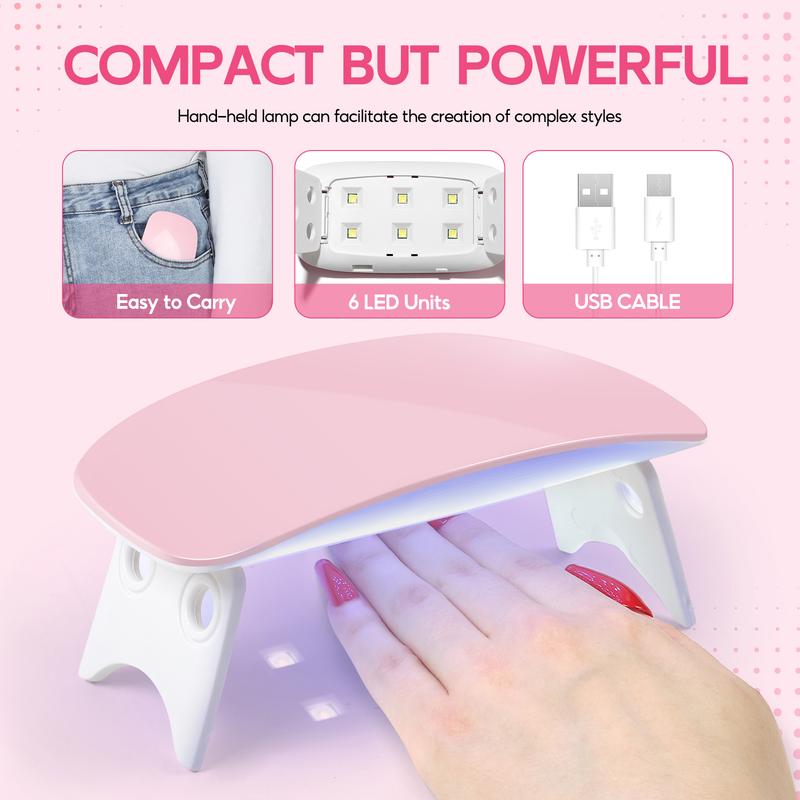 COSCELIA DIY Nail Kit - Acrylic Powder Set with Drill UV Lamp Glitter Base & Top Coat for Beginners Home Use Flawless Cutics Salon Manicure Gift