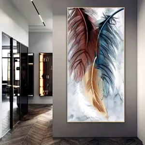 Forms of Feathers Canvas Wall Decor Frameless