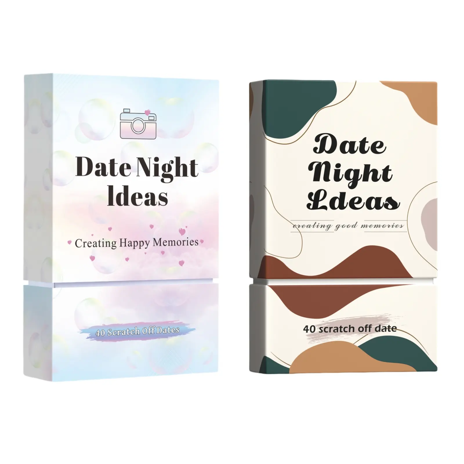 Valentine's Day Date Night Idea Cards - 40 Unique Exciting Scratch Off Cards for Couples with Adhesives & Coin for Personalized Dates - Perfect Gift for Him & Her - Black Friday Special