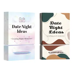Valentine's Day Date Night Idea Cards - 40 Unique Exciting Scratch Off Cards for Couples with Adhesives & Coin for Personalized Dates - Perfect Gift for Him & Her - Black Friday Special