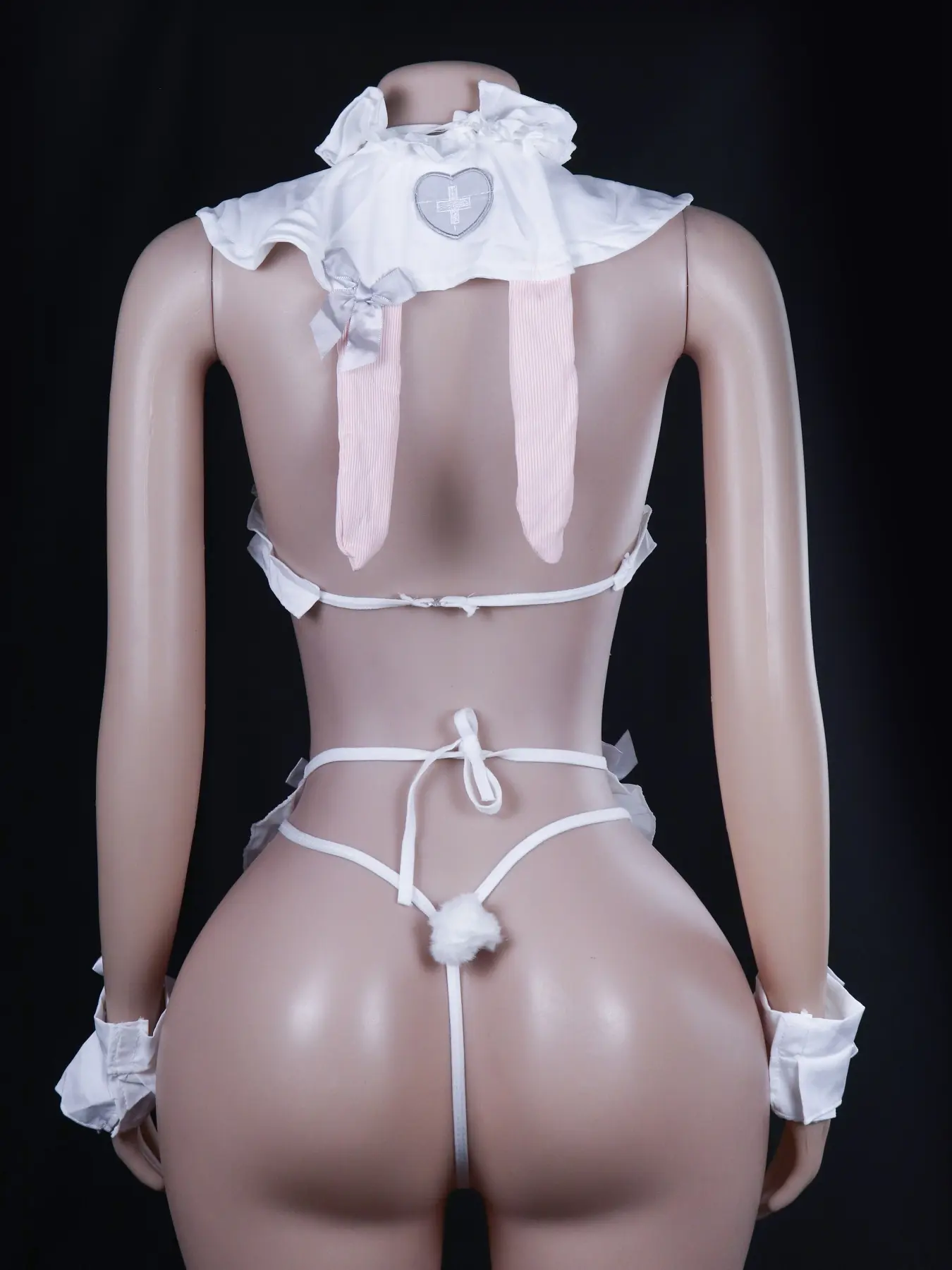 Bunny Girl Costume Set in White & Pink, Cute & Sexy Lingerie with Lace  Sling | Role Play Outfit for Cosplay, Valentine's Day Gift for Her - TikTok  Shop