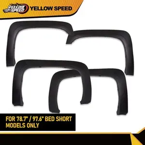 Automotive Truck Fender Flares Protector, 4PCS 78.7” Car Accessories Fit For 2007-2014 Chevy Silverado 1500, 2500HD/3500HD