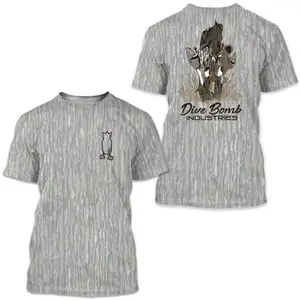 Dive Bomb Industries Shirt, Mixed Duck Hunting Shirt, Duck Hunting Camo Shirt 2, Mosy Oakk Washed Bottomland Mallard Tee, Hunting Shirt, Gift for Dad, Gift For him, Hunting Season Shirt.