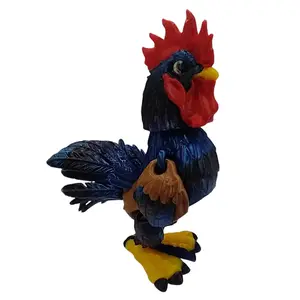 Rooster 3D Printed Articulating Figurine - Unique Design with Elegant Features