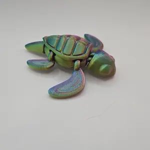 Cute Mini Flexi 3d printed articulating turtle mini figure animal Articulated