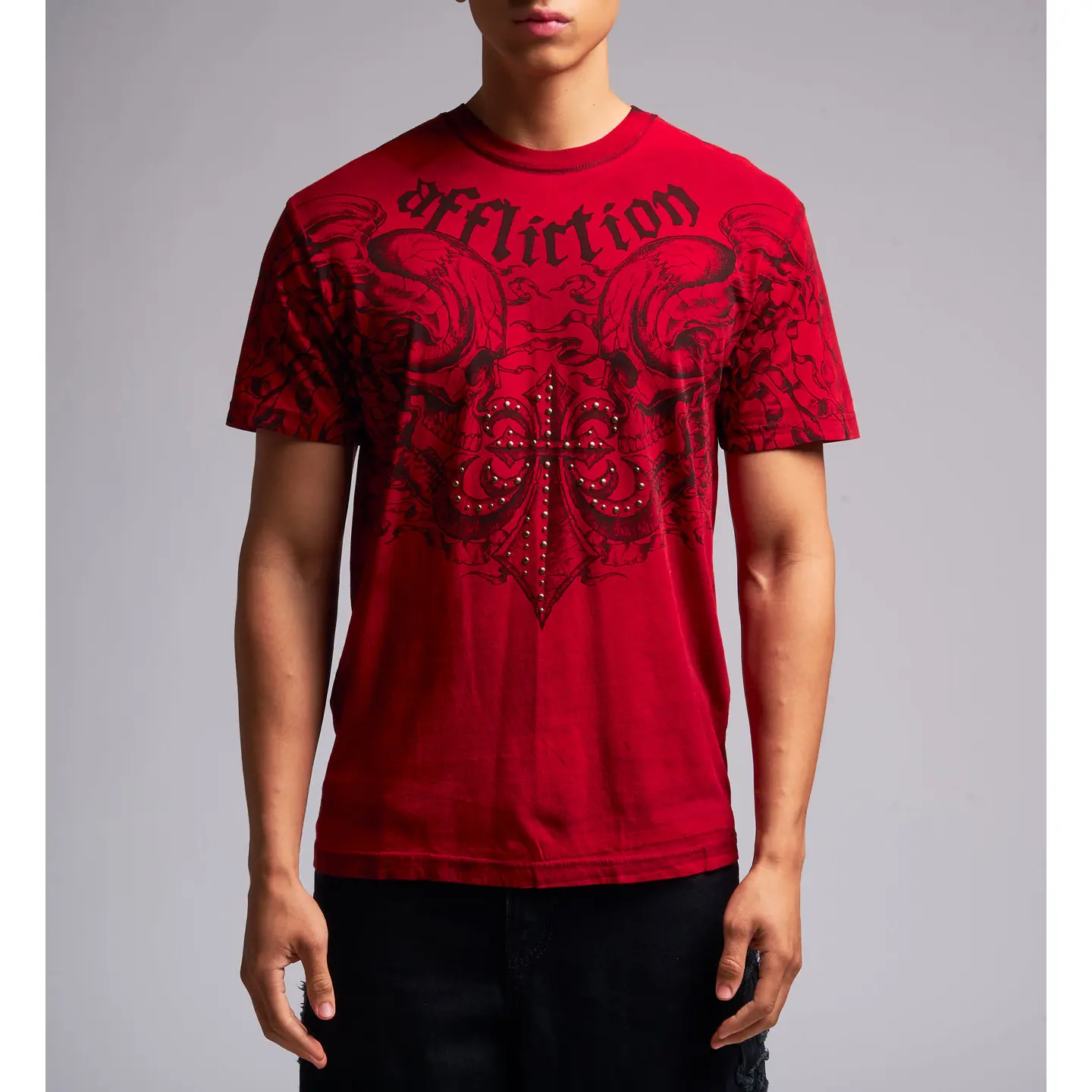 Affliction Men's T-shirt Shredded Dusk