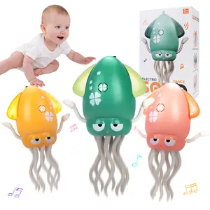 Electronic Dancing Squid Toy with Lights Music Interactive Flat Squid for Toddlers Kids and Adults Developmental Fun Gift Engaging Developmental Toy sound feature musical toy gift Cute Dancing Holiday Toy Set