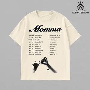 Momma Tour Dates Classic Oversized Vintage Graphic T-Shirt, Indie Rock Band Concert Shirt, Crewneck Retro Music Streetwear Outfit Heavyweight Cotton Unisex Tee