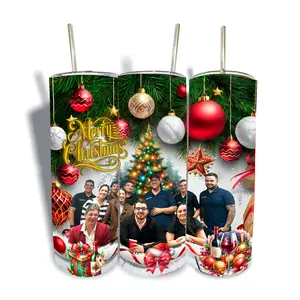 customized with Christmas theme photo Tumbler 20 oz –  Christmas Gift | Stainless Steel Thermos that Keeps Heat and Cold (Copia)