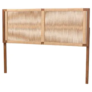 bali & pari Holitz Walnut Brown Wood Queen Headboard