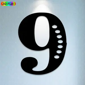 1pc Number 9 Metal Wall Art, Minimalist Number 9 Statue Mural, Ideal Gift for New Year, Christmas, Number Decor Enthusiasts, Rust-Resistant Metal Wall Decor Wall Sculptures, Perfect for Living Room Wall & Garden Fence, Stylish Home Decor Accent