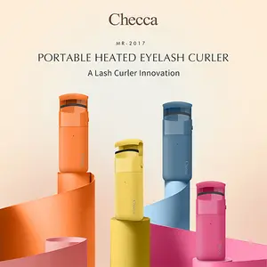 Heated eyelash curler for lifting eyelashes, fast heating, USB charging, temperature control, long-lasting curling