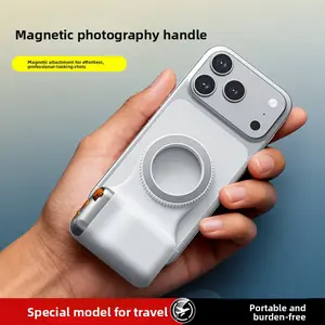 Universal Magnetic Phone Tripod Grip with Wireless Remote Shutter Zoom Control Compatible with iPhone Huawei Samsung Phones