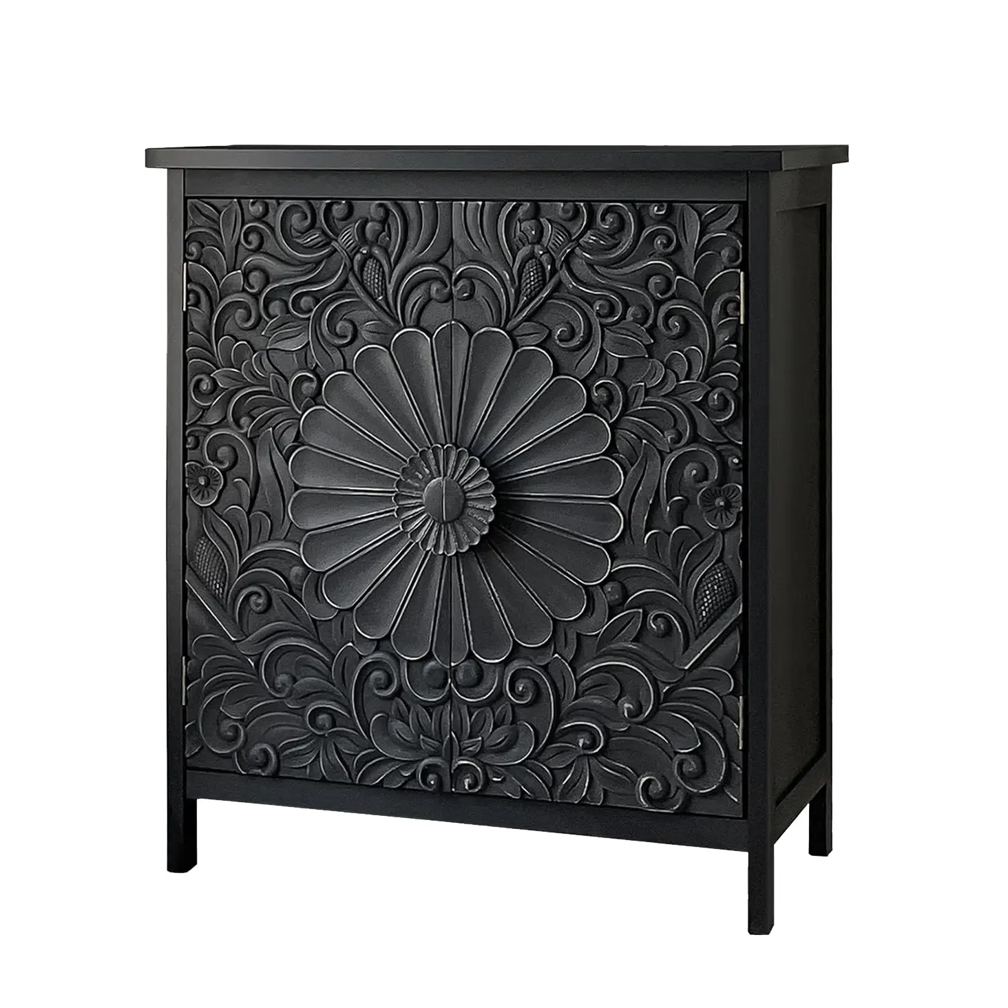 Black - Carved Pattern