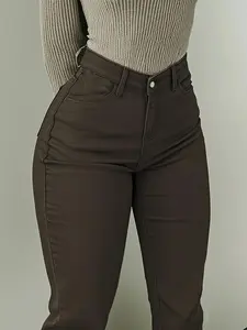 High Waist Flare Jeans for Women, Elastic Bootleg Pants, Y2K Street Casual Vintage Fashion, Comfortable, Stylish and Fit, Streetwear