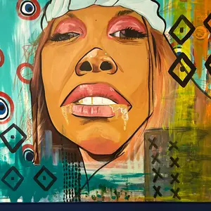 Large acrylic painting