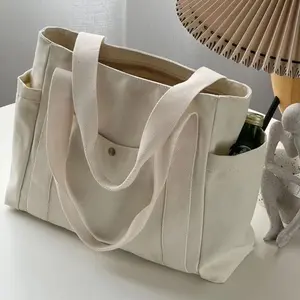 Large Capacity Travel Tote Bag, 1 Count Casual Versatile Shoulder Bag for Women & Men, Durable Traveling Bag for Commuting, Literary and Artistic Student Clothing, Soft Commuter Tote