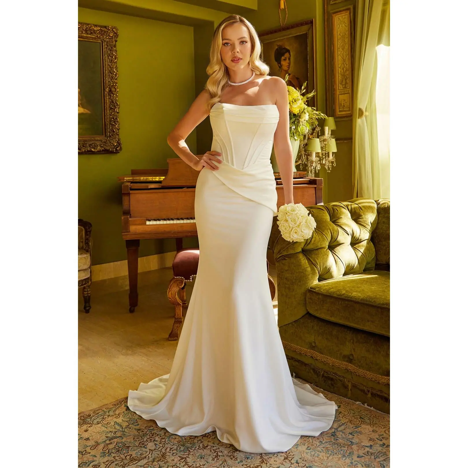 Fitted Strapless Bridal Gown by GLS Gloria GL3584