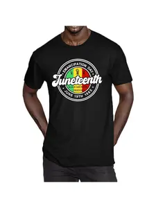 Juneteenth Shirts for Men & Women: Since 1865 Juneteenth T-Shirt |   Comfortable Casual Crew Neck Slight Stretch Fabric Alphabets Pattern Best Gift for Family & Friends African American Freedom Tops June 19th Short Sleeve Tees