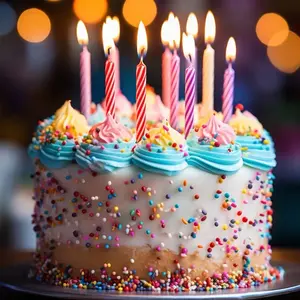 Birthday Cake Candle – 7oz Coconut Wax | Vanilla Dessert Candle