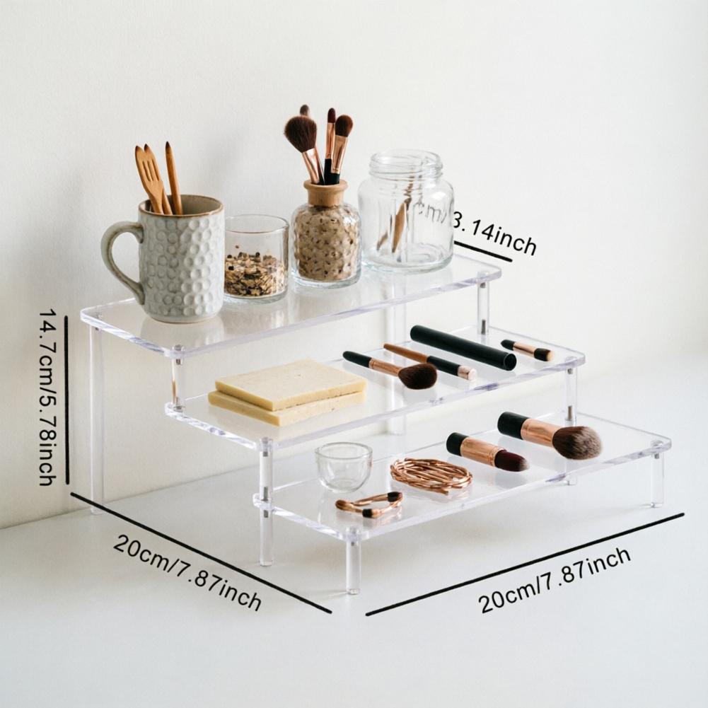 AZEAM Acrylic Riser,Collection Organizer Desserts Clear Display Risers Stand Perfume Organizer Cologne Acrylic Shelves 3 Tiered Cupcake Shelf for Food Desserts Holder Vendor Product Collectibles Organizer Cosmetics Decoration