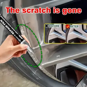 Metal Touch-Up Pen, Multi-Functional Silver Color Repair Tool, Scratch Fix for Faucets, Wheels, Chrome, Car Paint, Easy Use, Portable, Long-Lasting