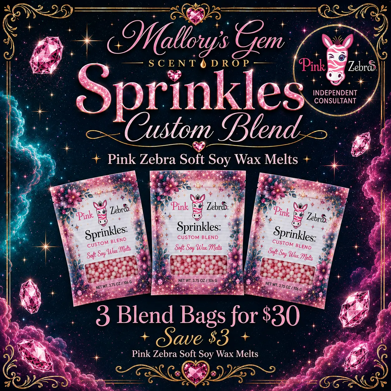 3 Sprinkles Blend Bags - Fragranced Wax Melts - for $30 — Save $3!