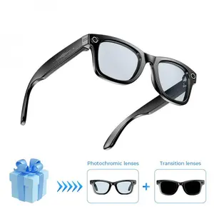 New Upgrade Smart glasses With Camera Video Recording AI Photo Recognition Bluetooth Call Translation Voice Sunglasses Men Women hlasses Photochromic Lenses Dual-Mode