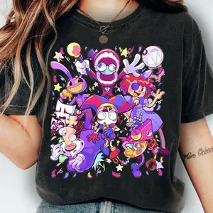 The Amazing Digital Circus Comfort color Tshirt, TADC Fan Gift, Circus Characters Shirts, Circus Theme Sweatshirt Hoodie, Anime Gift Birthday for Boy Girl
