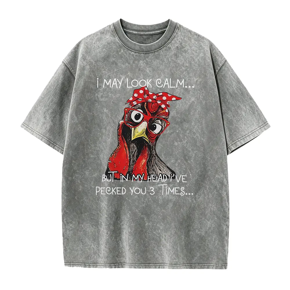 I May Look Calm Shirt, Funny Chicken Shirt, Farm Animal Graphic Tee, Gift for Chicken Lovers