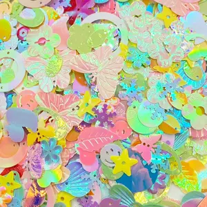 Handmade Sequins DIY Clothing Accessories, 20g Embroidery Sequins for Hand Sewing, Craft Supplies for DIY Projects